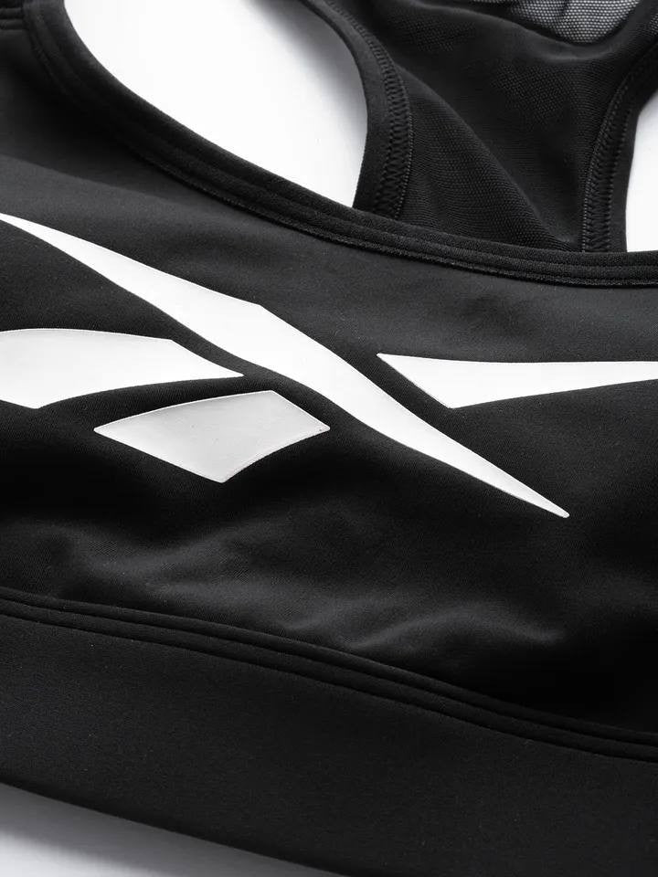 Reebok Women’s Lux Vector Racer Bra Black $40 NWT