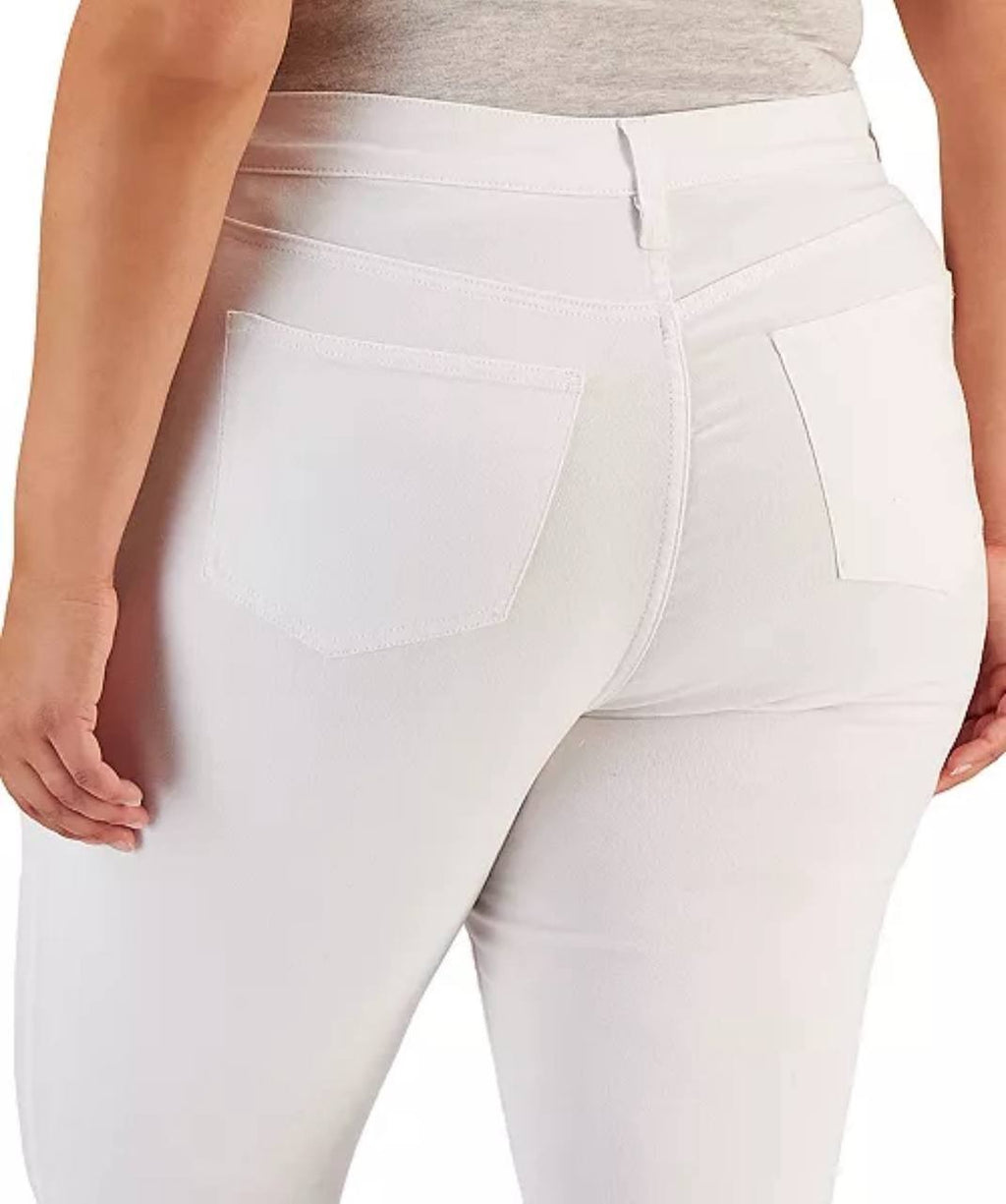 Celebrity Pink Hi-Rise Skinny Jeans White Plus 22 Denim Stretch Zip Fly