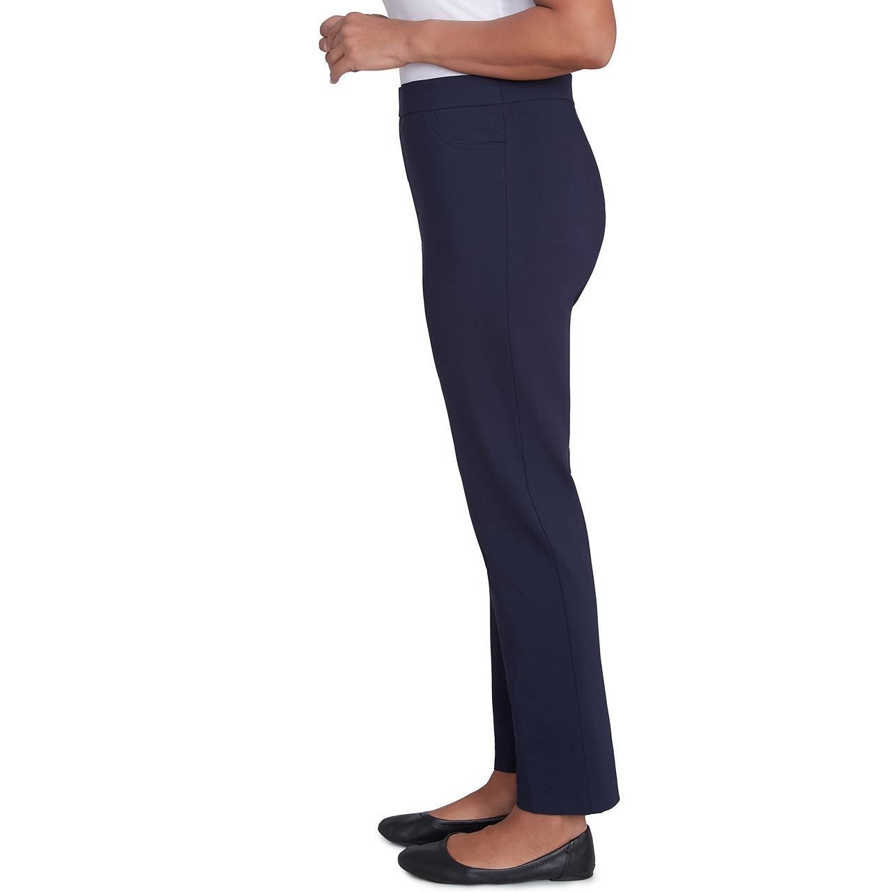 Alfred Dunner Women’s Plus Petite Allure Stretch Pants Navy 16W $52.50 NWT
