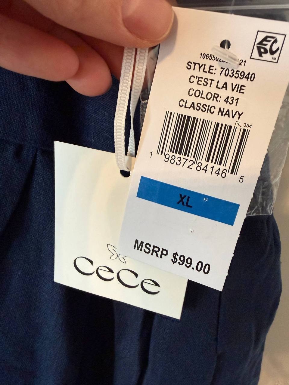 CeCe Sleeveless Split‑Neck Tiered Dress – Size XL – NWT – $99