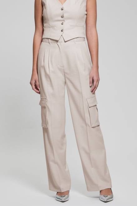Guess Eco Matea Perfect Cargo Pants Muted Stone Multi Beige Size XLx32 NWT $148