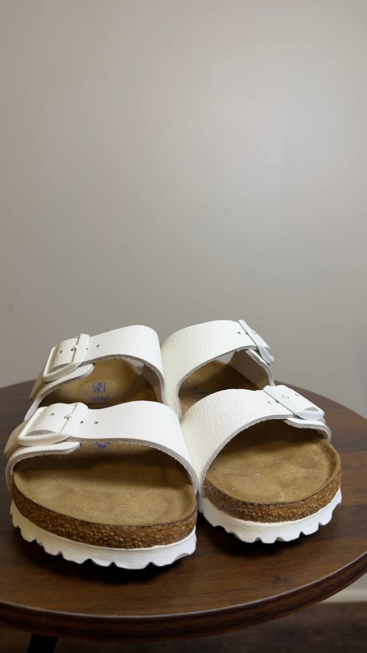 Birkenstock Sandals White 5 Narrow Fit New $179.00