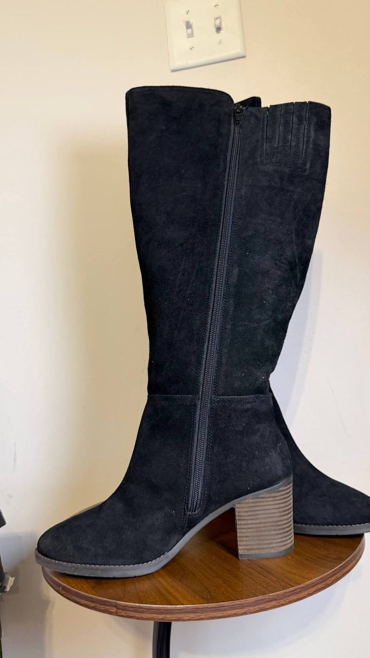 Lucky Brand Black Suede High Boots 8M NIB MSRP $189