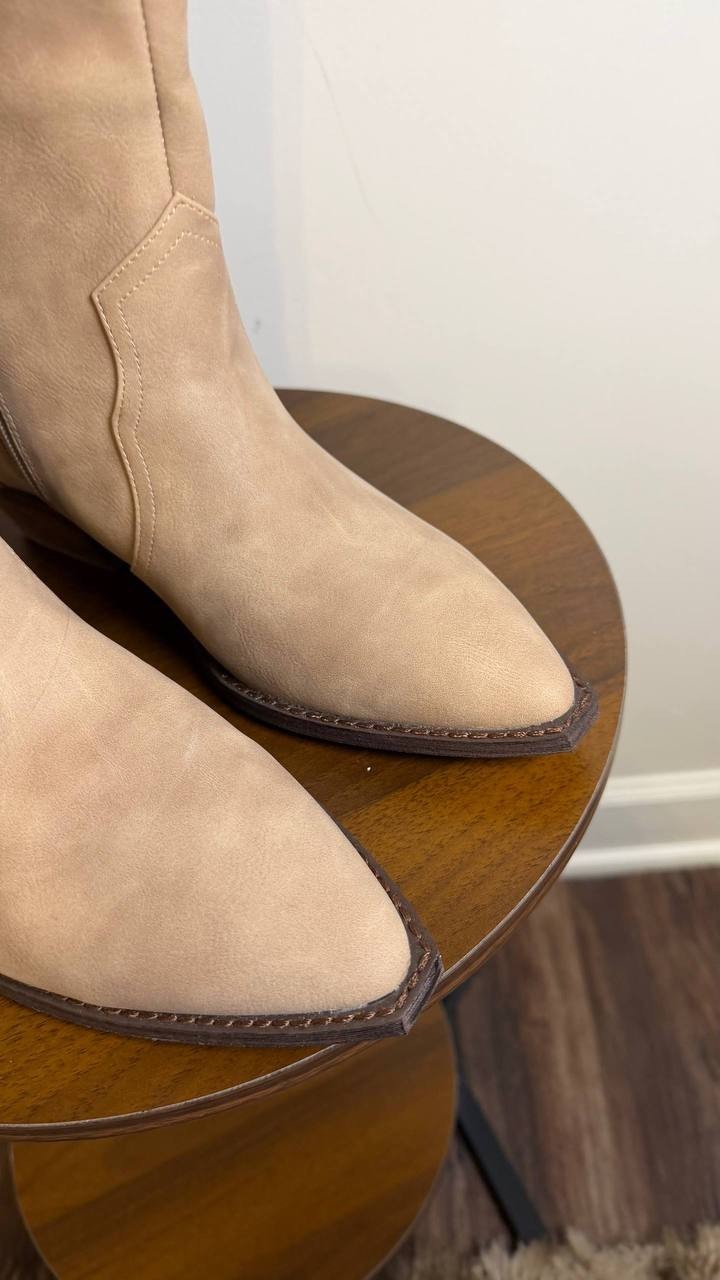 Dolce Vita Kit Boots 10 Dune Man‑Made Knee‑High Cowboy Pointed Toe NIB msrp$99