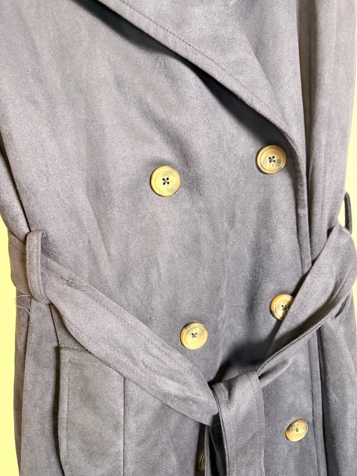 Julia Jordan Faux‑Suede Sash‑Belt Notch‑Lapel Dress – Navy – NWT – Sizes 2–16