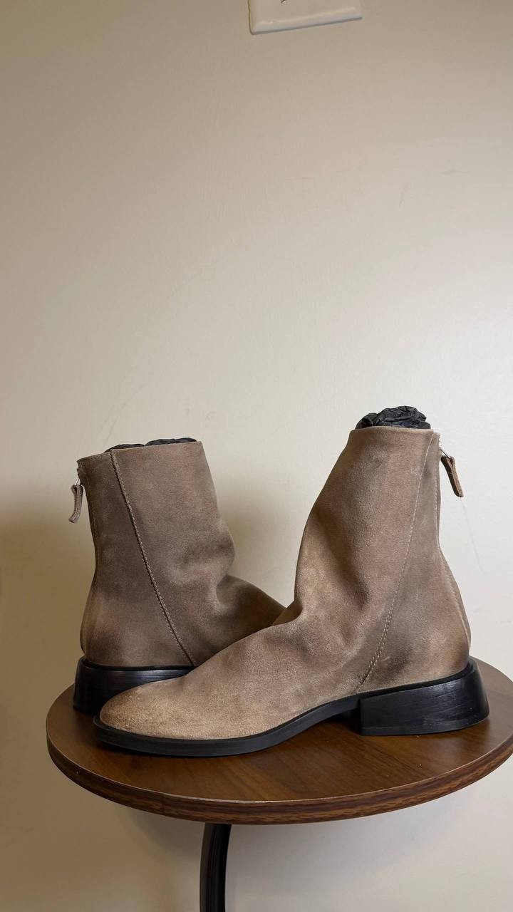 Steve Madden Nexie Taupe Suede Pointed Toe Ankle Boots Women’s 6.5 NWB $159.95