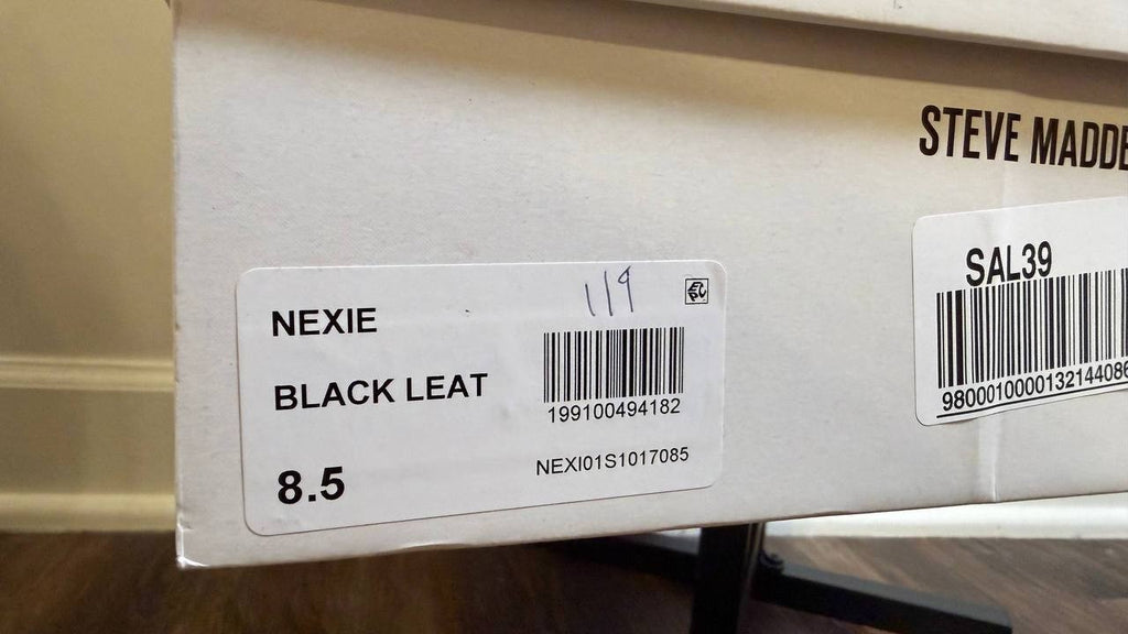 Steve Madden NEXIE Booties 8.5 Black Leather Pointed Toe Zip NIB msrp$159.9