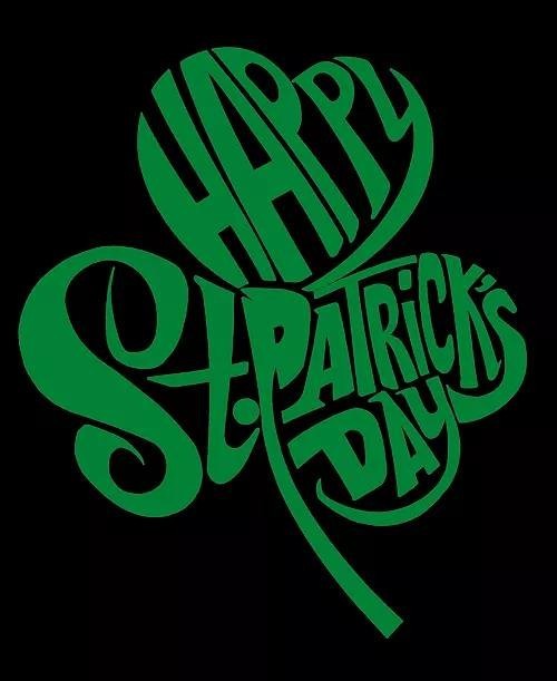 Port & Company St. Patrick’s Day Long Sleeve Shirt – Shamrock Print – Black