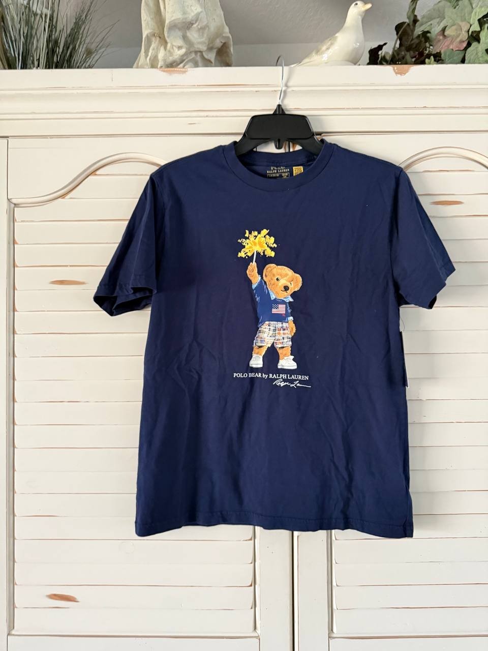 Polo Ralph Lauren Boys T-Shirt L (14–16) Blue Logo Cotton Tee NWT Classic Fit