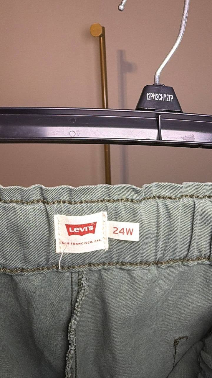 Levi’s Plus Size Off‑Duty High Rise Relaxed Jogger Pants Green 24W NWT $59.50