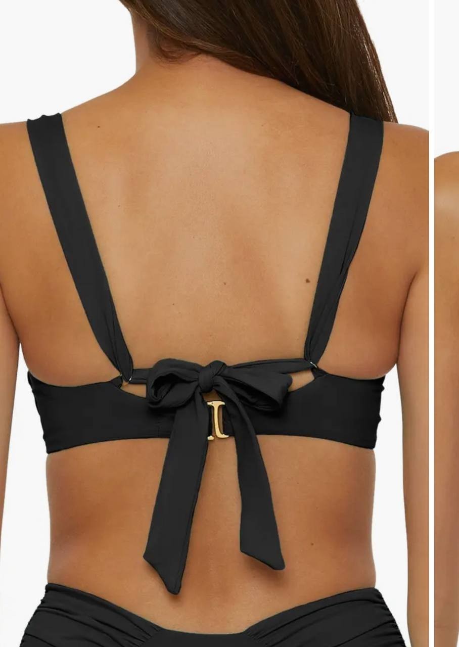 Becca by Rebecca Virtue Women's Black Swimsuit Top L, NWT, Removable Cups