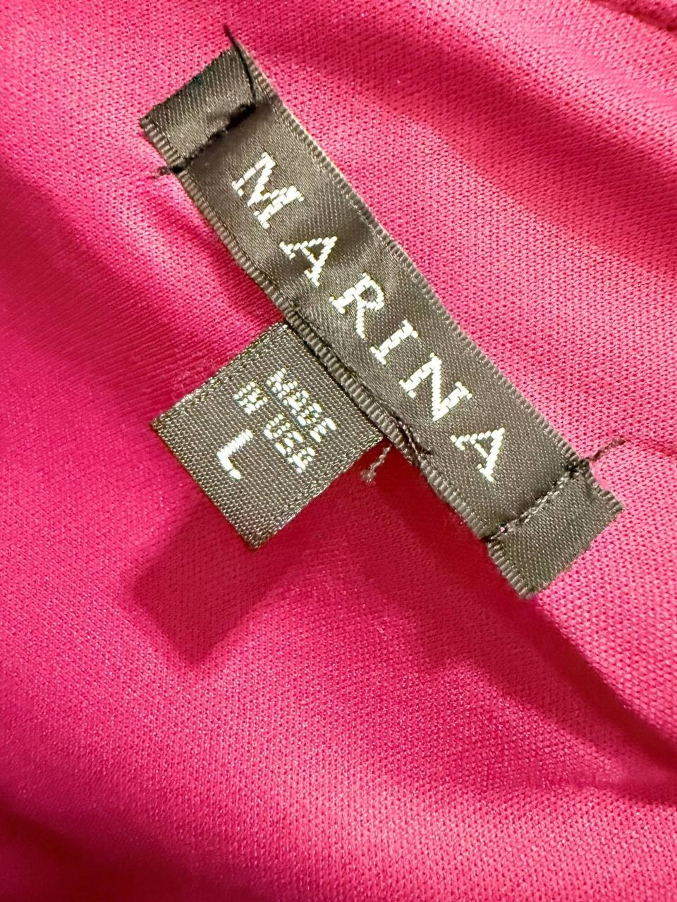 Marina Pink Long Dress Sparkle Belt – Size L – NWOT