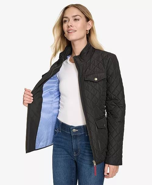 Nautica Quilted Zip-Up Jacket – Black, Size M