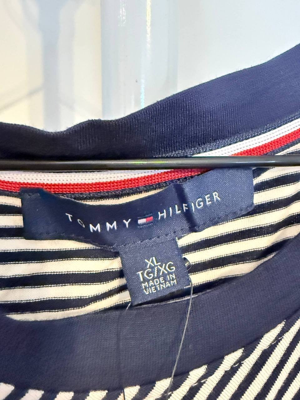 Tommy Hilfiger Striped Crossover Midi Dress – Size XL – NWT – $79.50