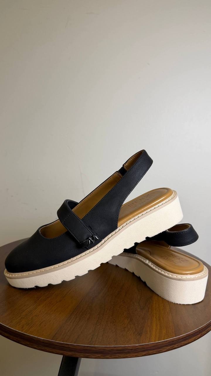 Naturalizer Edison Mary Jane Platform Slingbacks Black Women’s 5M NWB $89
