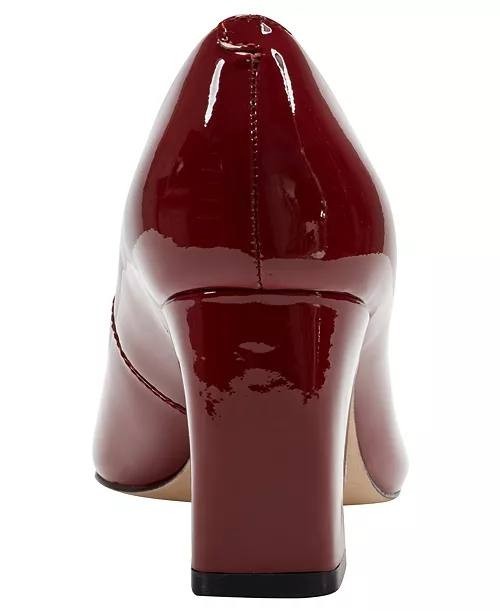 Marc Fisher LTD Dark Red Patent Leather Block Heel Pumps Size 7.5M NIB $165