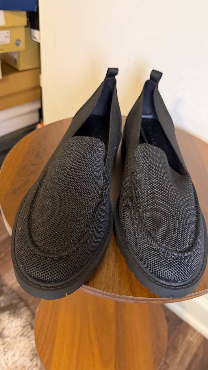 Tahari Black Knit Polyester Slip‑On Loafers 10M New in Box MSRP $70