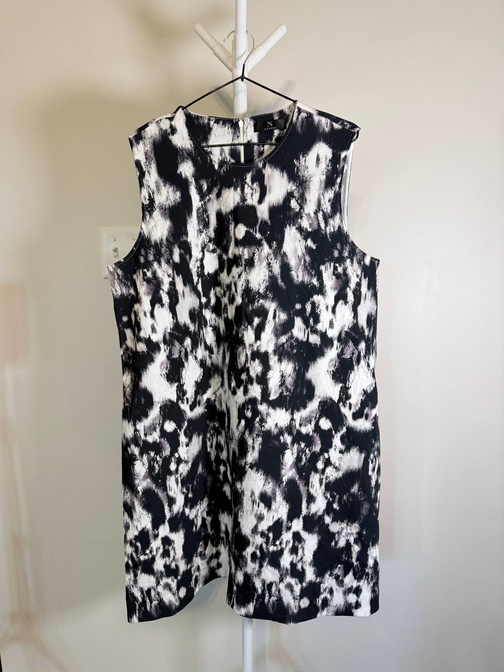 N Natori Abstract Shift Dress Black NWT Size XL MSRP $150