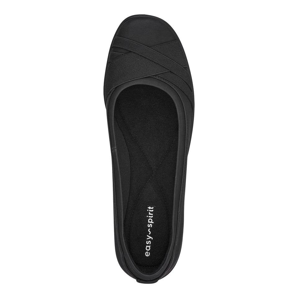 Easy Spirit Slip‑On Flats 6.5M Black Synthetic New in Box MSRP $69