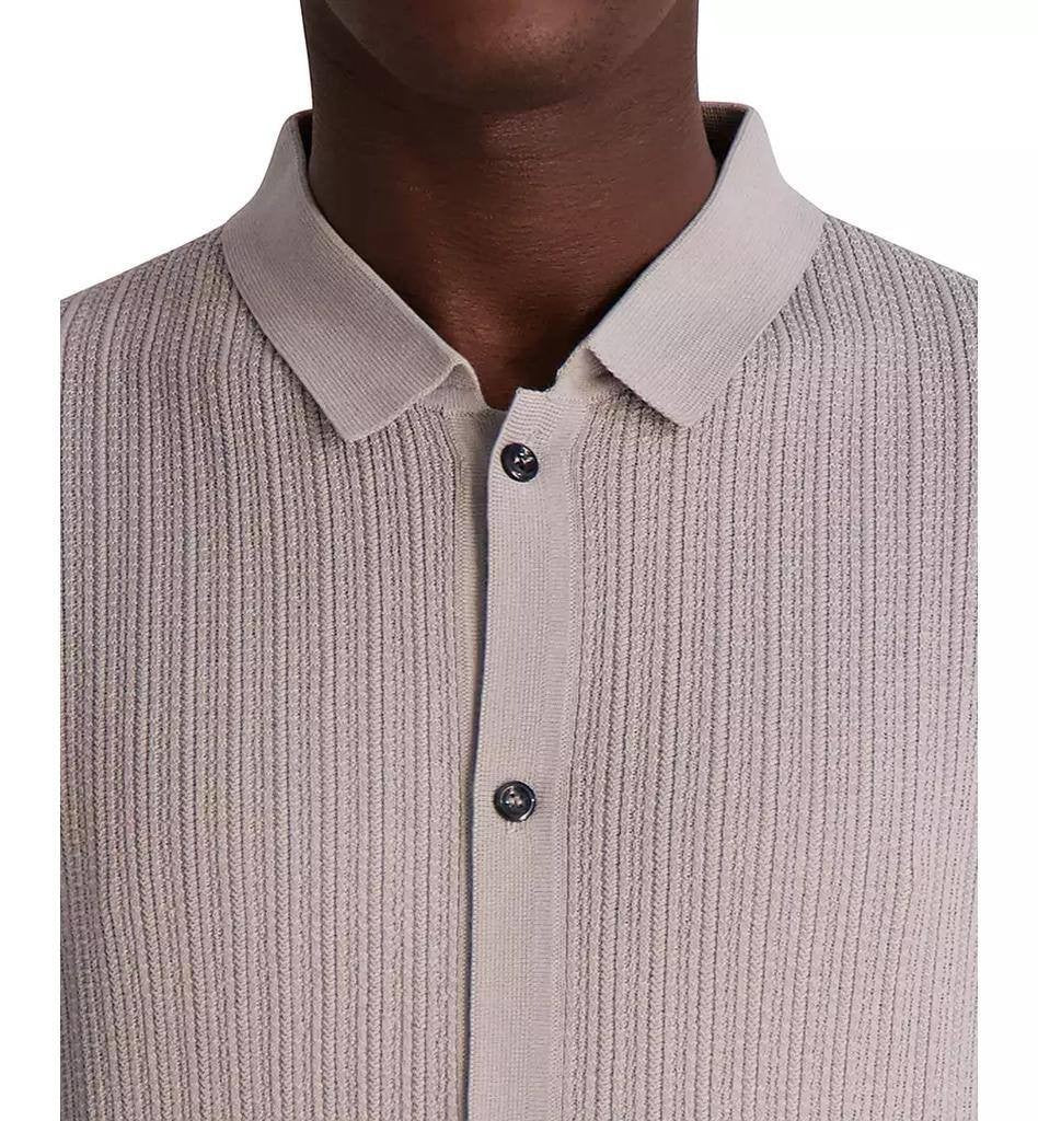 Karl Lagerfeld Paris Men’s Knit Cardigan Polo Shirt XXL $99 NWT