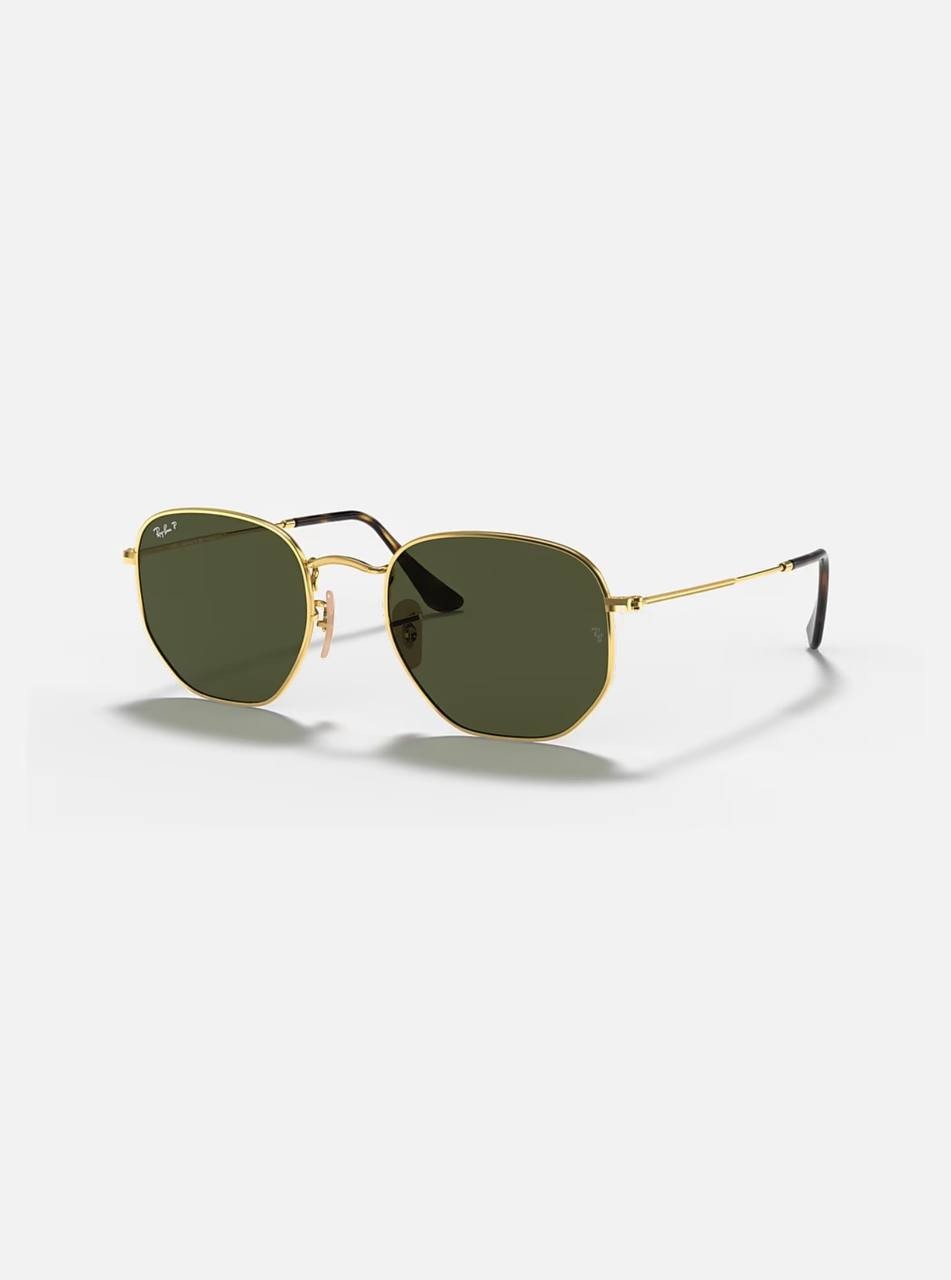 Ray‑Ban  Hexagonal   Sunglasses  Arista  Gold  Green   OS  NWT  $244