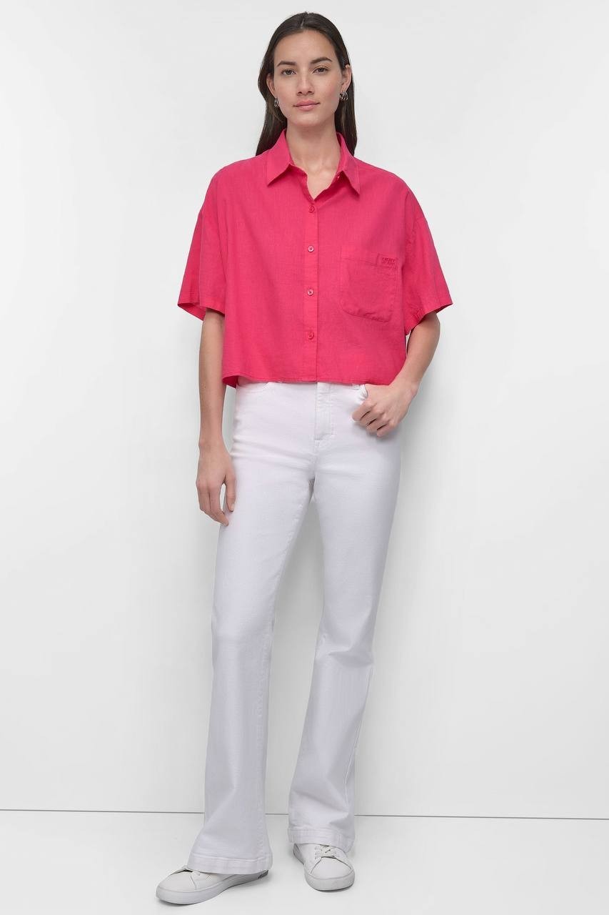 DKNY JEANS Textured Button‑Front Top – Size S – NWT – $79