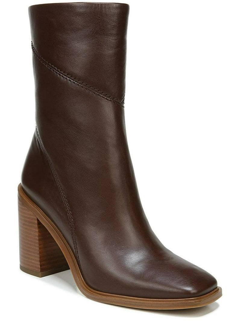 Franco Sarto Brown Leather Mid Shaft Boots 8.5M NIB MSRP $180