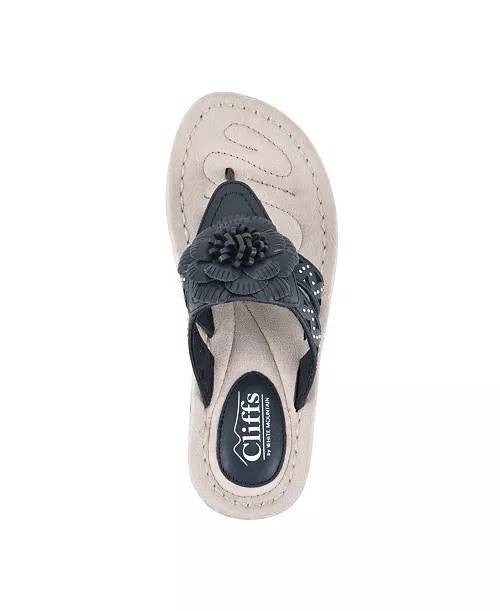 Cliffs by White Mountain  Thong Sandals  Navy  7  New  $59