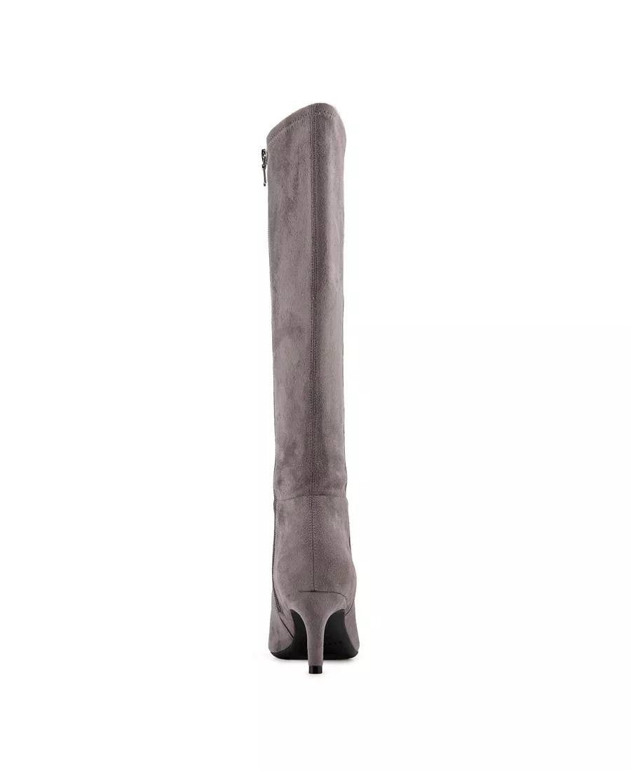 Aerosoles Epic Tall Boots 8.5M Gray Kitten Heel Pointed Toe Poly NIB msrp$129