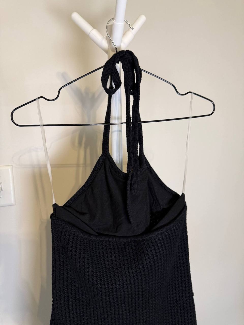 Sanctuary Promenade Open Stitch Halter Sweater Dress–Size S–Black–NWT–MSRP$189