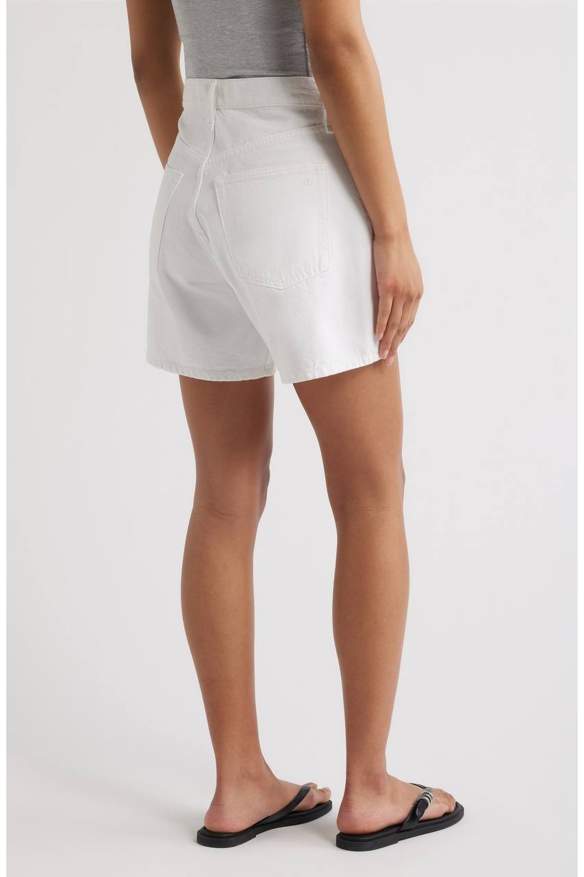 Rag & Bone Kaia High Waist Relaxed Fit Denim Shorts White 25 NWT $198