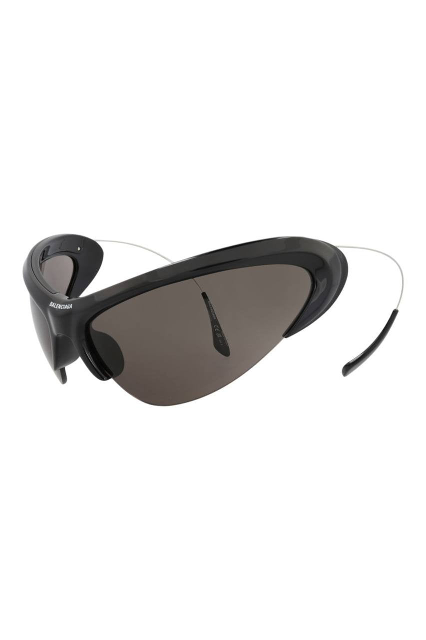 Balenciaga Shield Sunglasses Black/Silver/Grey OS NWOT $840.00