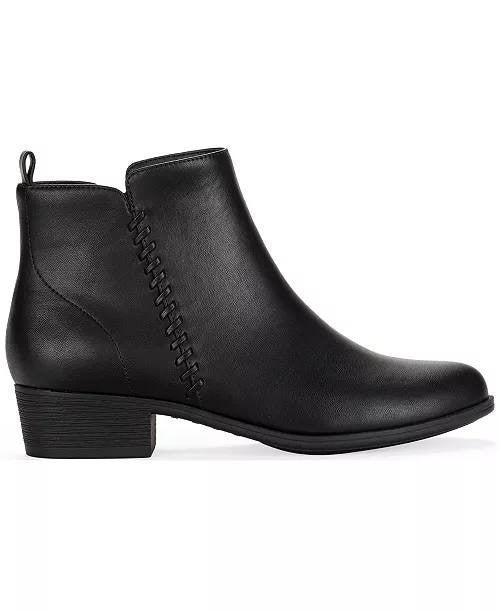 Style & Co Aidenn Block Heel Booties Black 8M Man‑Made $79.90 NWB