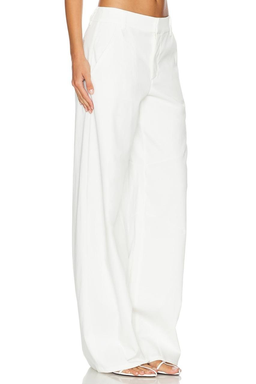 Alice + Olivia Porter Balloon Trouser Off White 0 NWT Lyocell Twill Pants