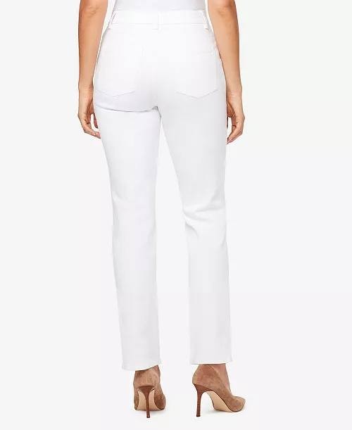 Gloria Vanderbilt Amanda Classic Straight Jeans Vintage White 12 NWT $52