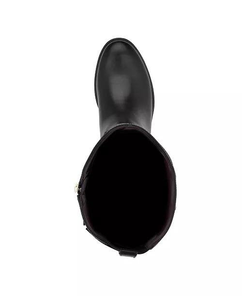 Tommy Hilfiger Iviann Tall Riding Boots Black 7.5M Almond Toe NWB $159