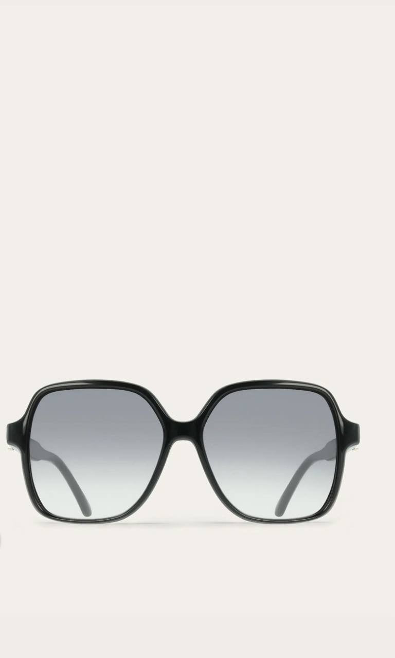 Salvatore Ferragamo Women’s Square Frame Sunglasses Black OS  NWT