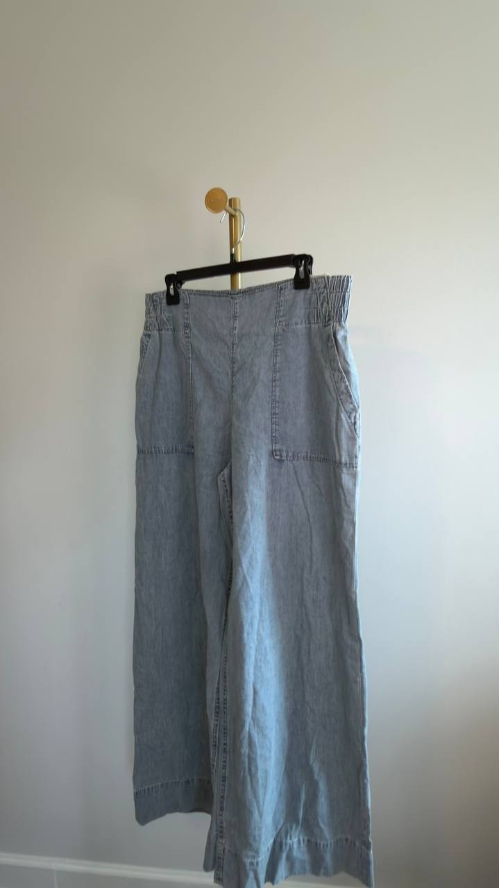We The Free Breezy Pull-On Wide Leg Jeans Dusk L NWT $78