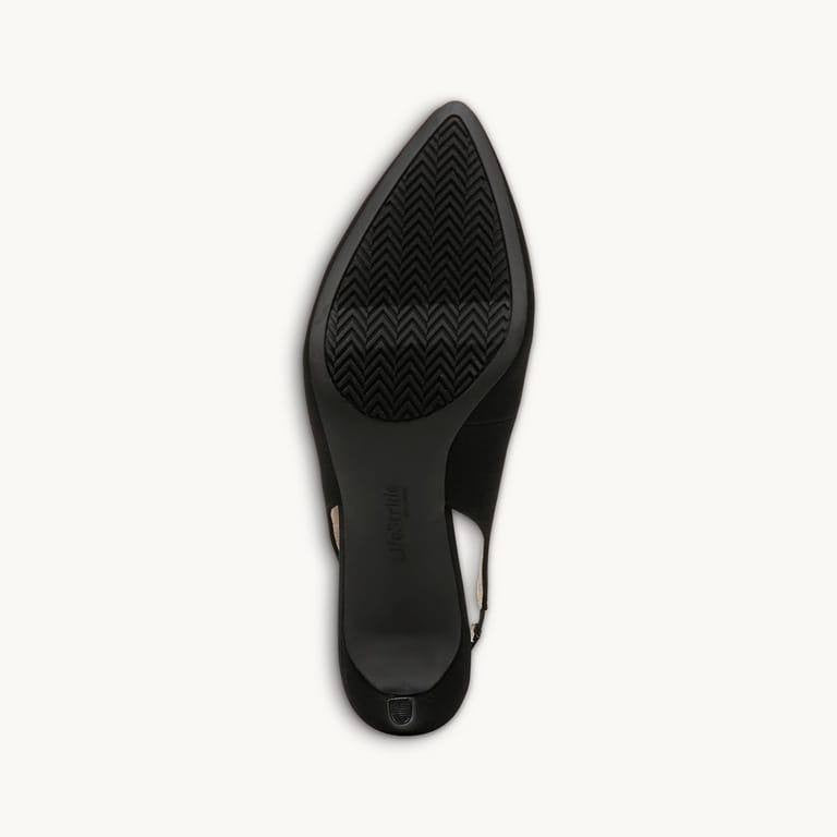 LifeStride Black Microfiber Slingback Pumps 9M New in Box MSRP $79.99