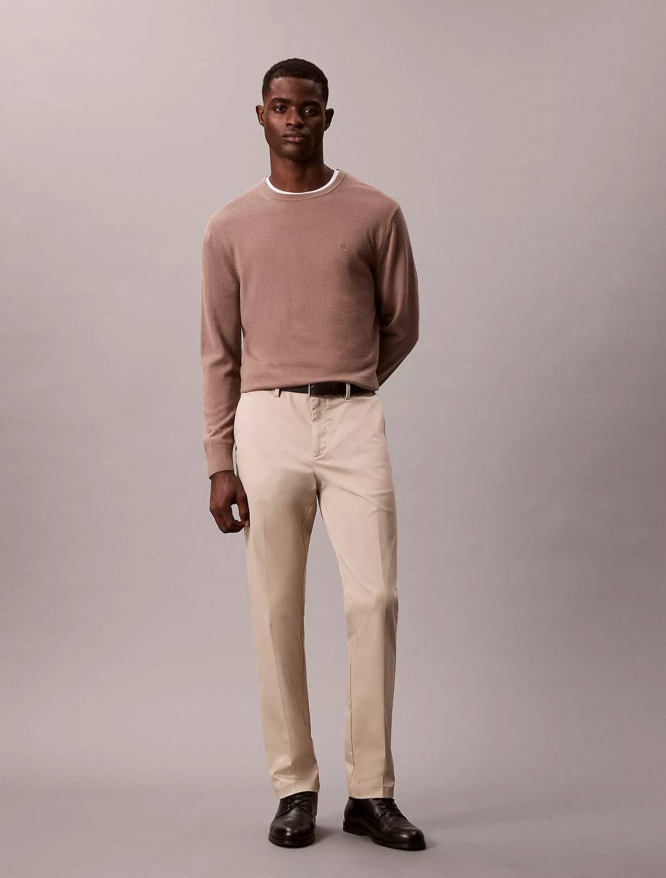 Calvin Klein Cotton Stretch Slim Trousers Island Fossil 30 NWT $89