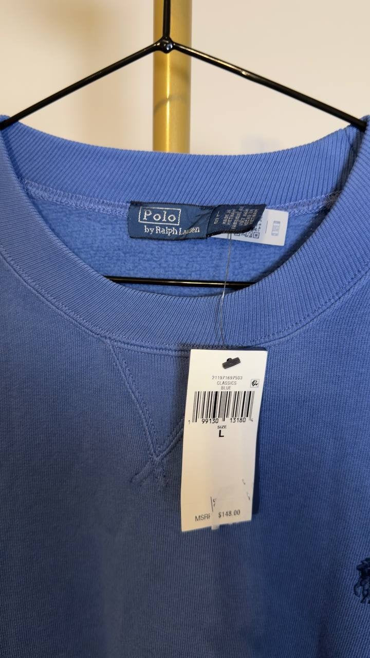 Polo Ralph Lauren Women’s Cotton Sweatshirt Classics Blue L NWT $148