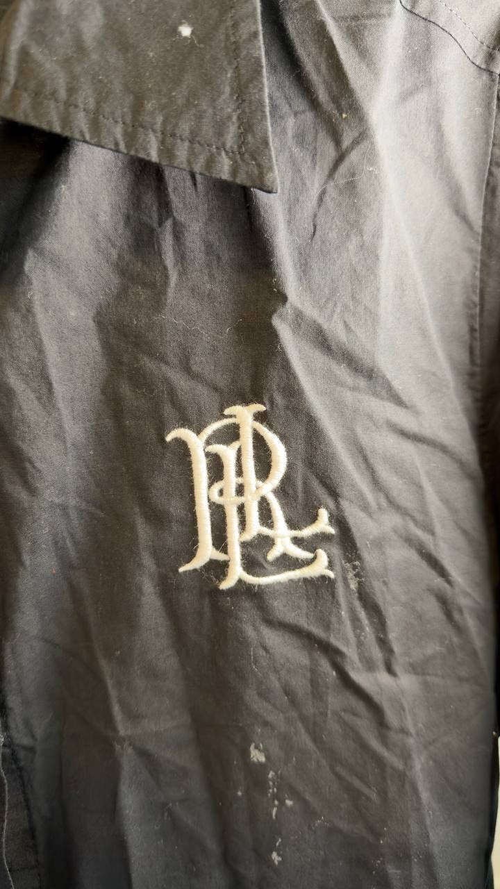 Lauren Ralph Lauren Cotton Voile Logo Shirt Cover-Up Black S NWT $130