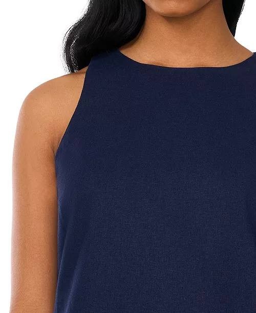 MSK Petite Women’s Sleeveless Round‑Neck Shift Dress Navy M $79 NWT