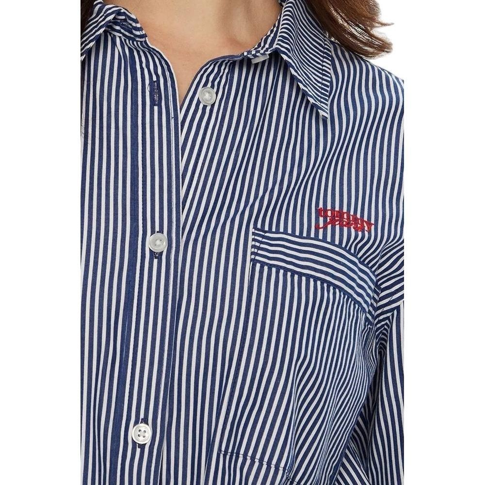 Tommy Jeans Women’s Pinstripe Poplin Shirt Dress White/Blue M NWT $99.50