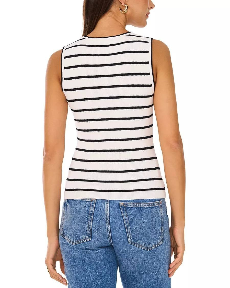 Vince Camuto Striped Sleeveless Blouse – Size L – NWT – $79