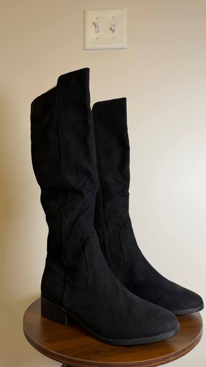Style&Co Women’s Tall Boots 10M Black Microfiber Fabric – New in Box MSRP $79.90