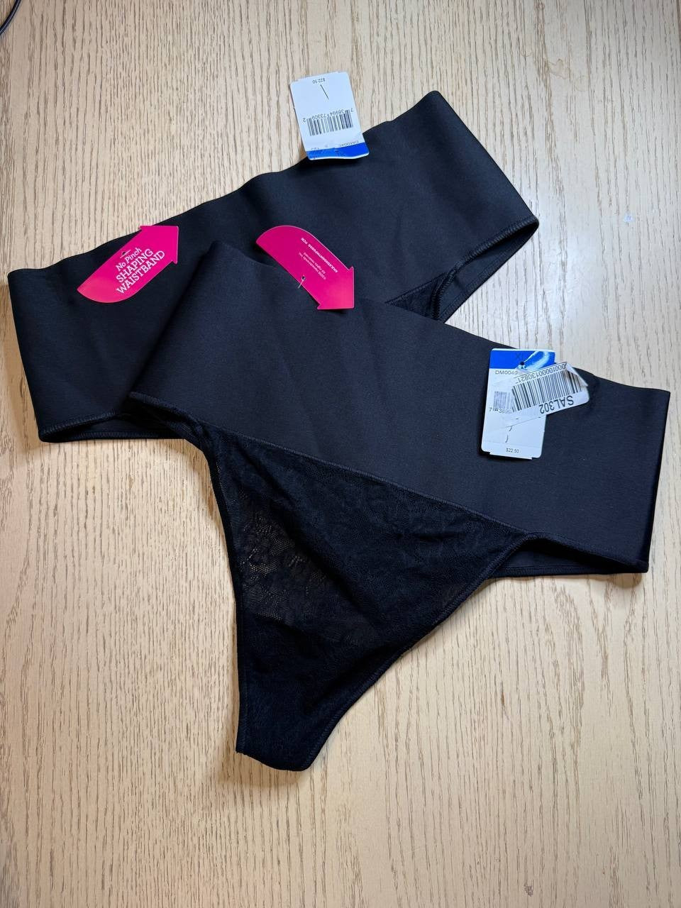 Maidenform Shaping Thong Lot of 2 – Size XL – Black – Style DM0049