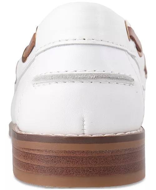 Giani Bernini Lylaa Loafers 7.5M White Leather Boat Shoe Slip‑On NIB msrp$99.50