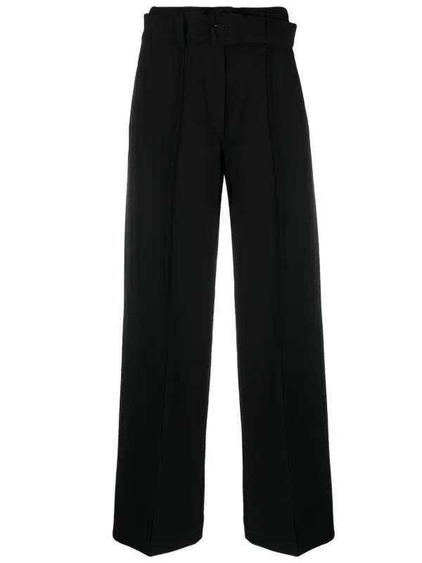 DKNY Straight‑Leg Belted Pants – Black – Size 12 – NWT – $129
