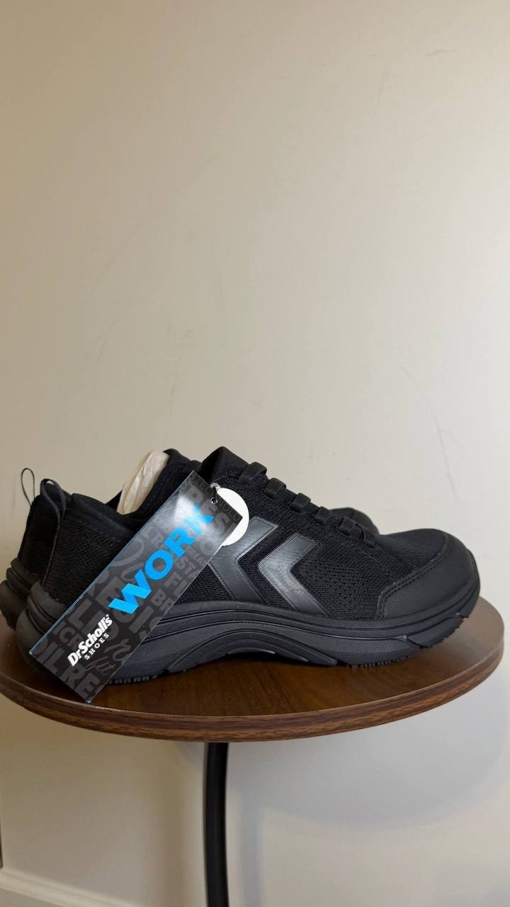 Dr. Scholl’s Black Textile Slip‑On Work Shoes 9M NIB $65
